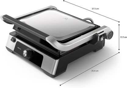 Grill de contact PHILIPS negru cu placi detasabile