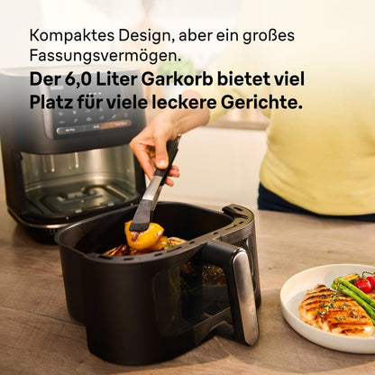 Friteuza cu aer cald Braun MultiFry 5 HF5073IBK 3 in 1, 6 L, 2000 W, negru