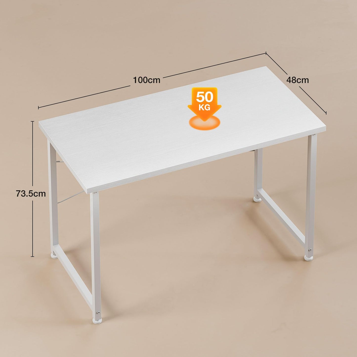 Birou ODK Small Desk 100x48 cm Alb Modern cu Sertar