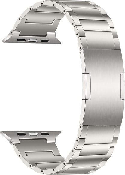 TRUMiRR 49 mm 46 mm 45 mm 44 mm 42 mm (Series 3 2 1) Compatible with Apple Watch Strap Titanium, Stainless Steel Link Bracelet Titanium Replacement Straps for iWatch Ultra 2/Ultra, Series 10/9/8/7/6/5