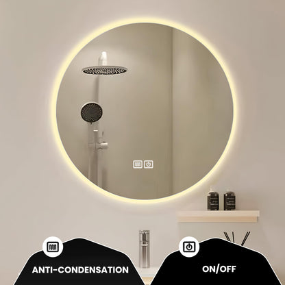 Oglinda baie Bayt 60 cm LED 3 moduri anti-aburire dimabila