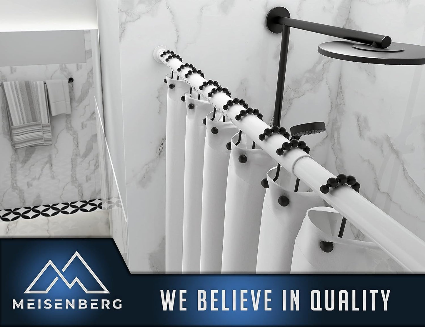Tija perdea MEISENBERG extensibila 260-310 cm, otel 32 mm