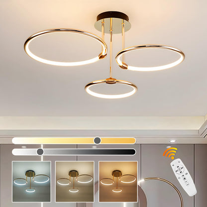 Plafoniera LED 3 inele Ø56cm 60W Lampa dimabila continuu