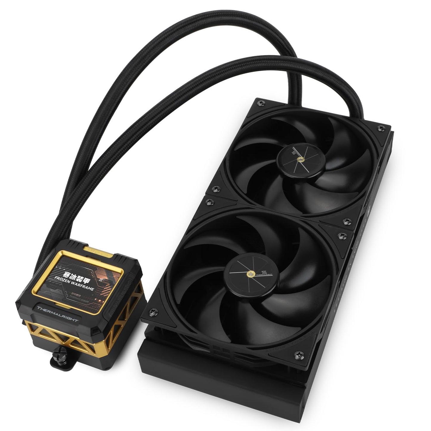 Thermalright FW 240 Black-240mm AIO CPU Liquid Cooler,IPS LCD Screen with 320 * 240 Resolution,for AM4/AM5,Intel LGA1700/1851,”2.4 inch”Magnet-Absorbent LCD Screen for Images -Black