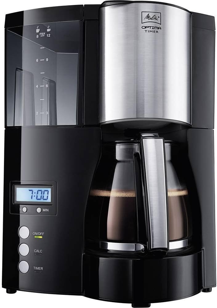 Cafetiera cu filtru Melitta Optima Timer, neagra