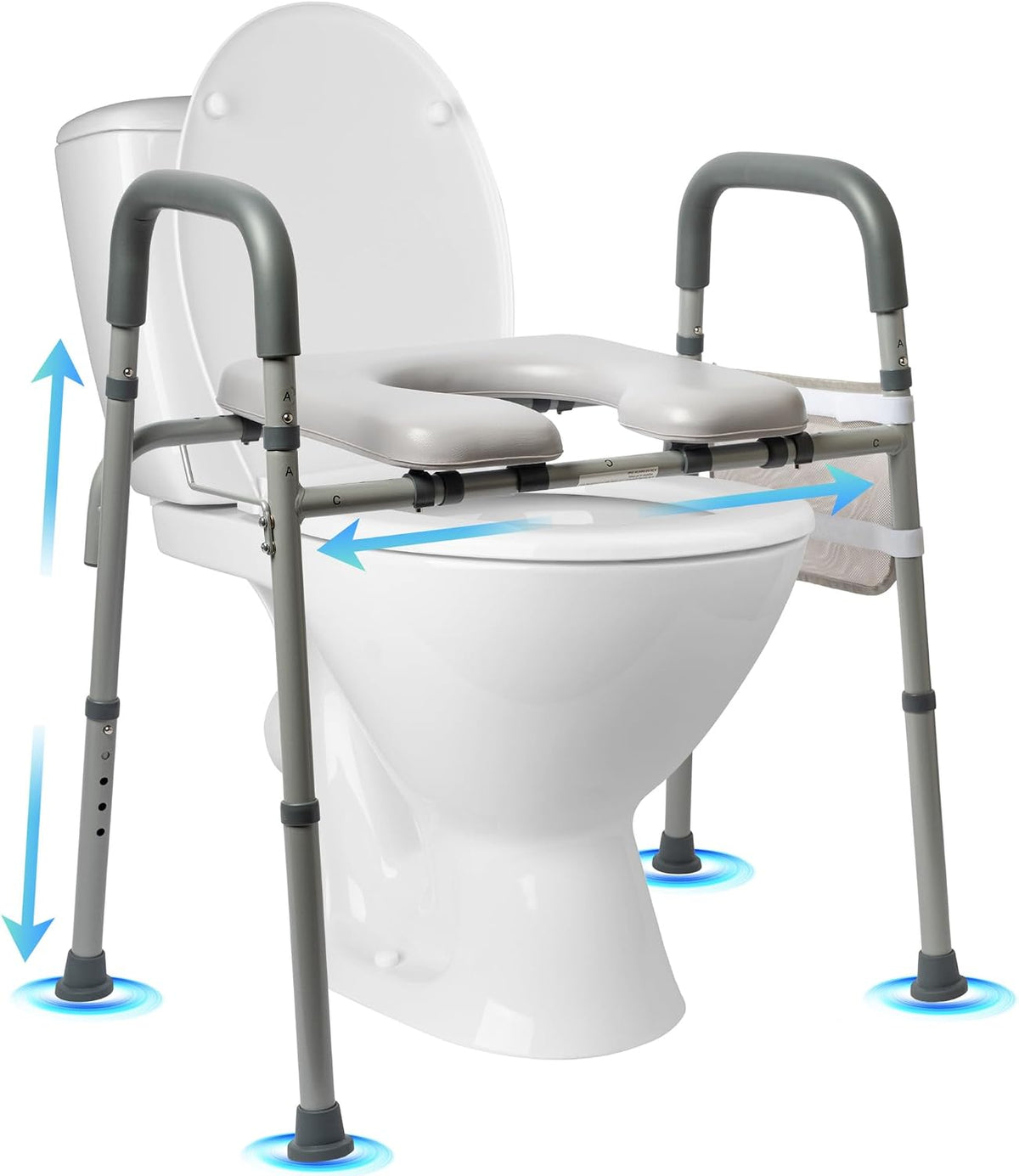 Inaltator pentru toaleta BestZings cu cotiere si inaltime reglabila