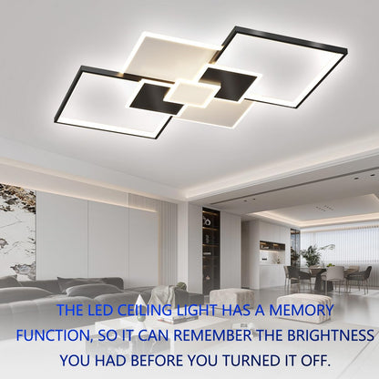 Lampa tavan LED Dimmable White + Black 68W 6800 lm telecomanda