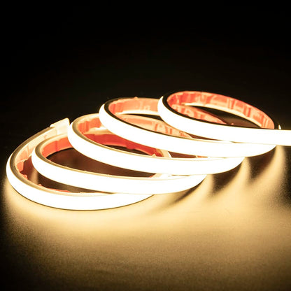 pcning COB LED Strip, 3 Metres, Self-Adhesive Cool White, Waterproof IP67, 3 m LED Strip Light, 230 V, Direct Connection with Plug (Cool White, 3)