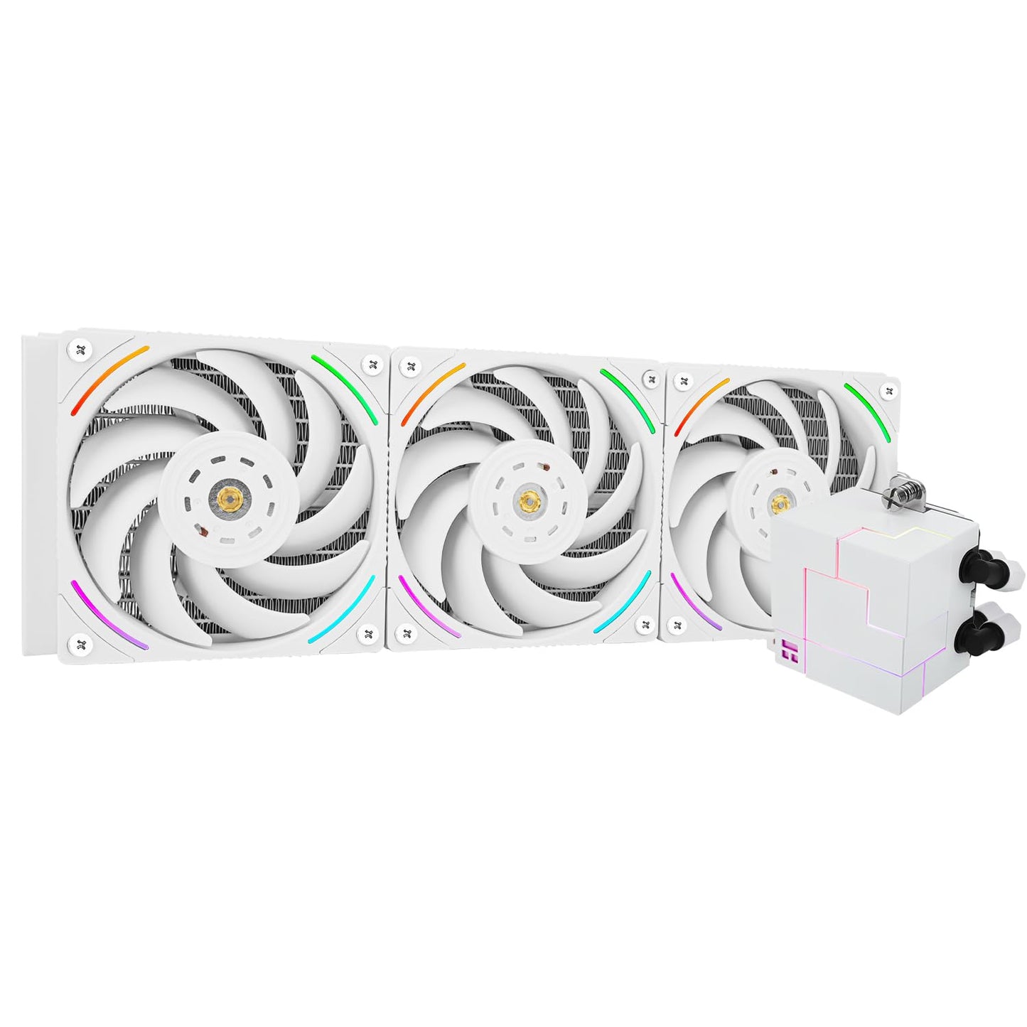 Thermalright Core Matrix 360 White CPU Water Cooler with 3 PWM Fans Water Pump Speed 2150RPM S-FDB Bearing for AMD AM4/AM5, Intel LGA1150/1151/1200/1700/2011(White)