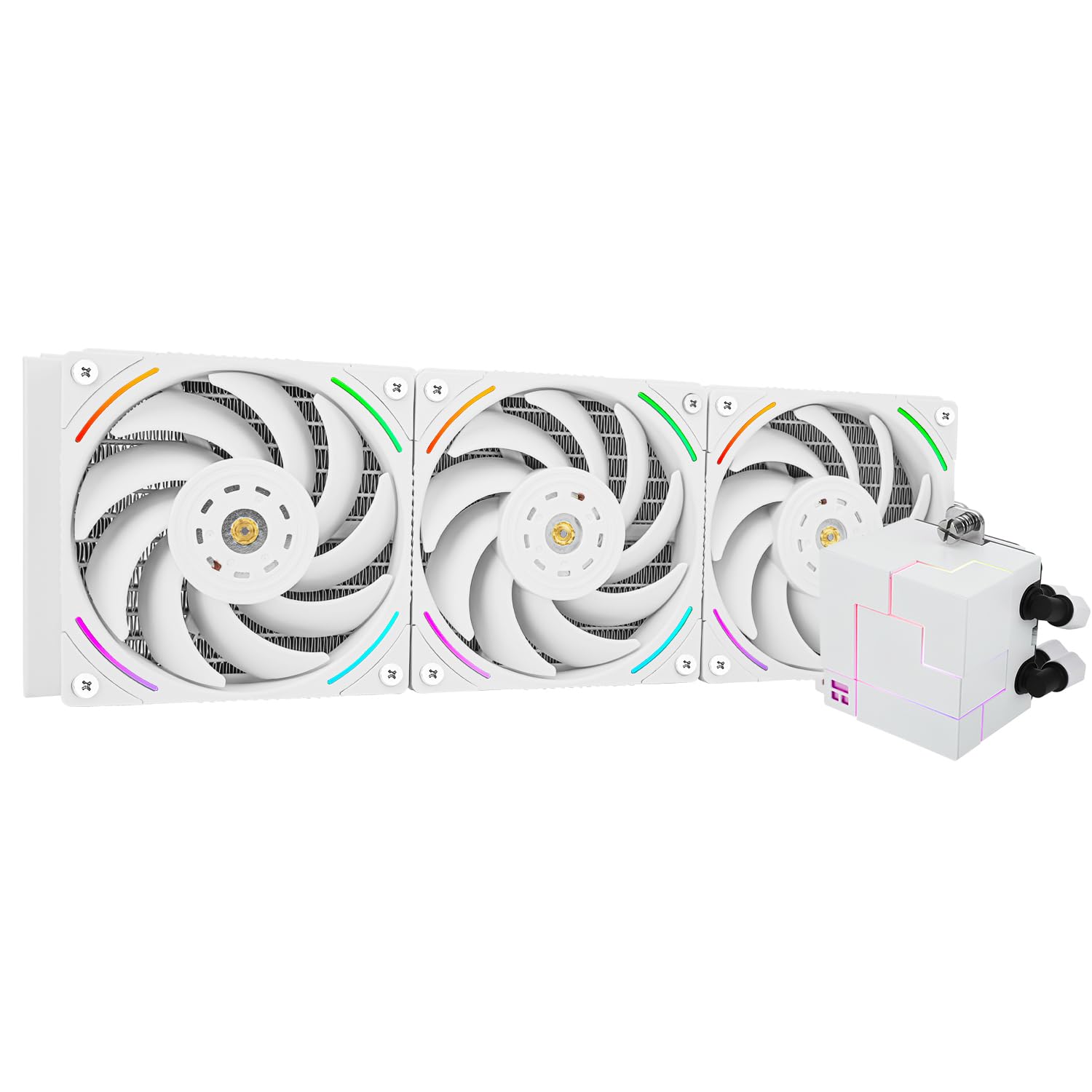 Thermalright Core Matrix 360 White CPU Water Cooler with 3 PWM Fans Water Pump Speed 2150RPM S-FDB Bearing for AMD AM4/AM5, Intel LGA1150/1151/1200/1700/2011(White)