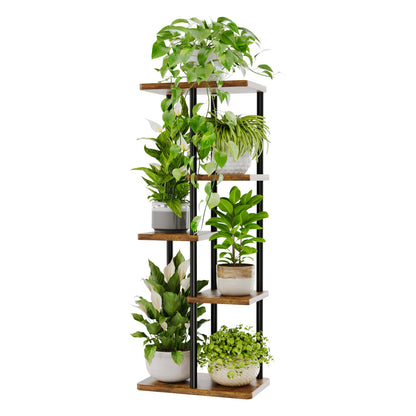 Suport plante Bamworld 5 Tier Metal Alb 5 niveluri 60 lb