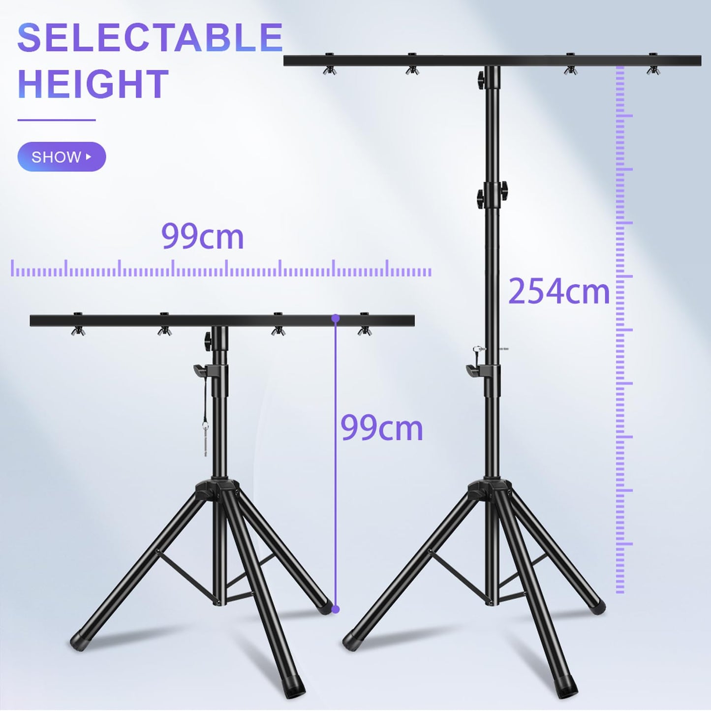 Suport lumini DJ futrue-wolker reglabil 1-2.5 m, 40 kg