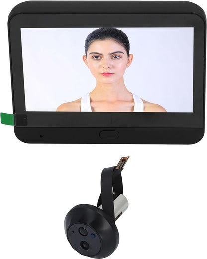 WiFi Door Viewer Camera, Wireless Digital Door Camera, 4.3 Inch LCD Display, 1080P Video Doorbell Camera, Two-Way Conversation, IR Night Vision, PIR Motion Detection