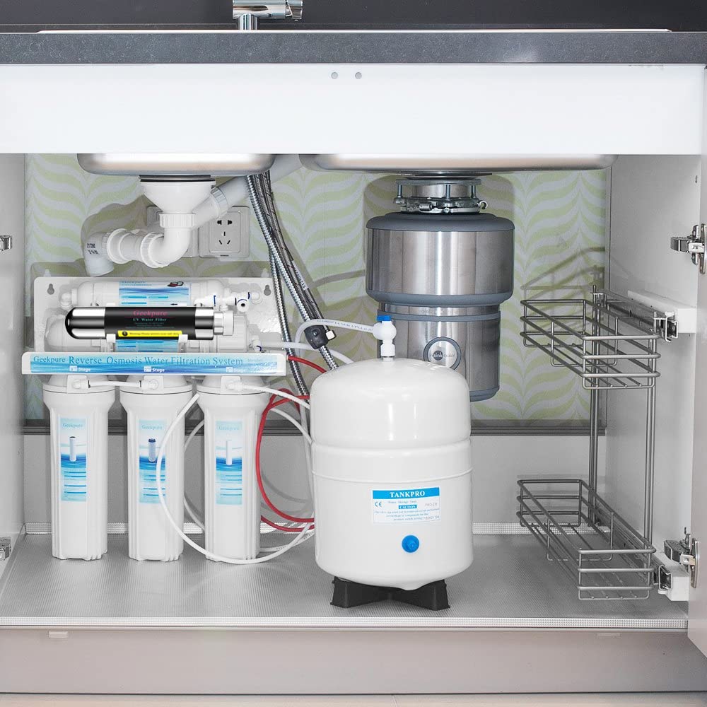 Sistem de filtrare apa potabila prin osmoza inversa Geekpure, 6 trepte cu UV