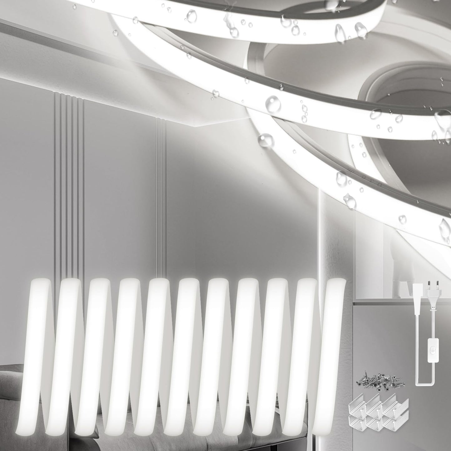 Banda LED SUCIKORIO 20m IP65 3000K 220V Flexibila