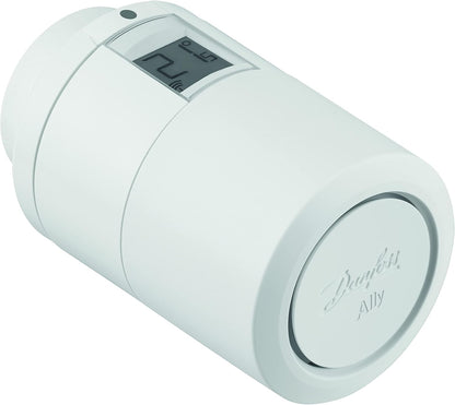 Termostat inteligent Danfoss Ally pentru calorifer, marimea universala (individual), adaptoare RAV, RA, RAVL, M30, 2.4 GHz