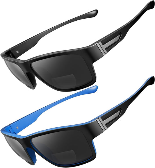 Set 2 Ochelari de Soare Bifocali Barbati Missfive – Ochelari de Citit cu Protectie UV, Rama Usoara TR90, Ideali pentru Pescuit si Condus