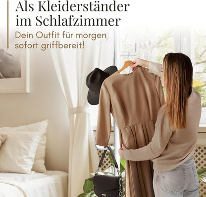 Cuier telescopic LOBUX cu 5 carlige, alb, 110-310 cm, marimea Kleiderstander