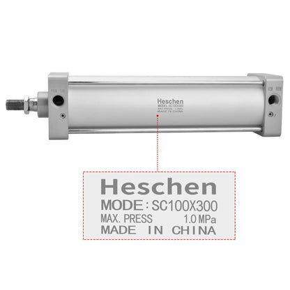 Cilindru pneumatic Heschen SC 100-300 dublu efect 100 mm