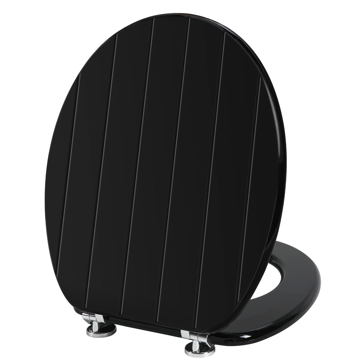 Colac WC Angel Shield Soft Close Lemn MDF Negru Oval Reglabil