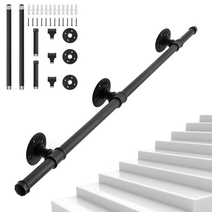 Balustrada OUUTMEE Fier forjat 100 cm neagra