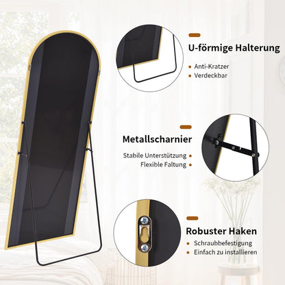 Oglinda Koonmi Arch Full-Body 45x144 cm rama aluminiu aurie