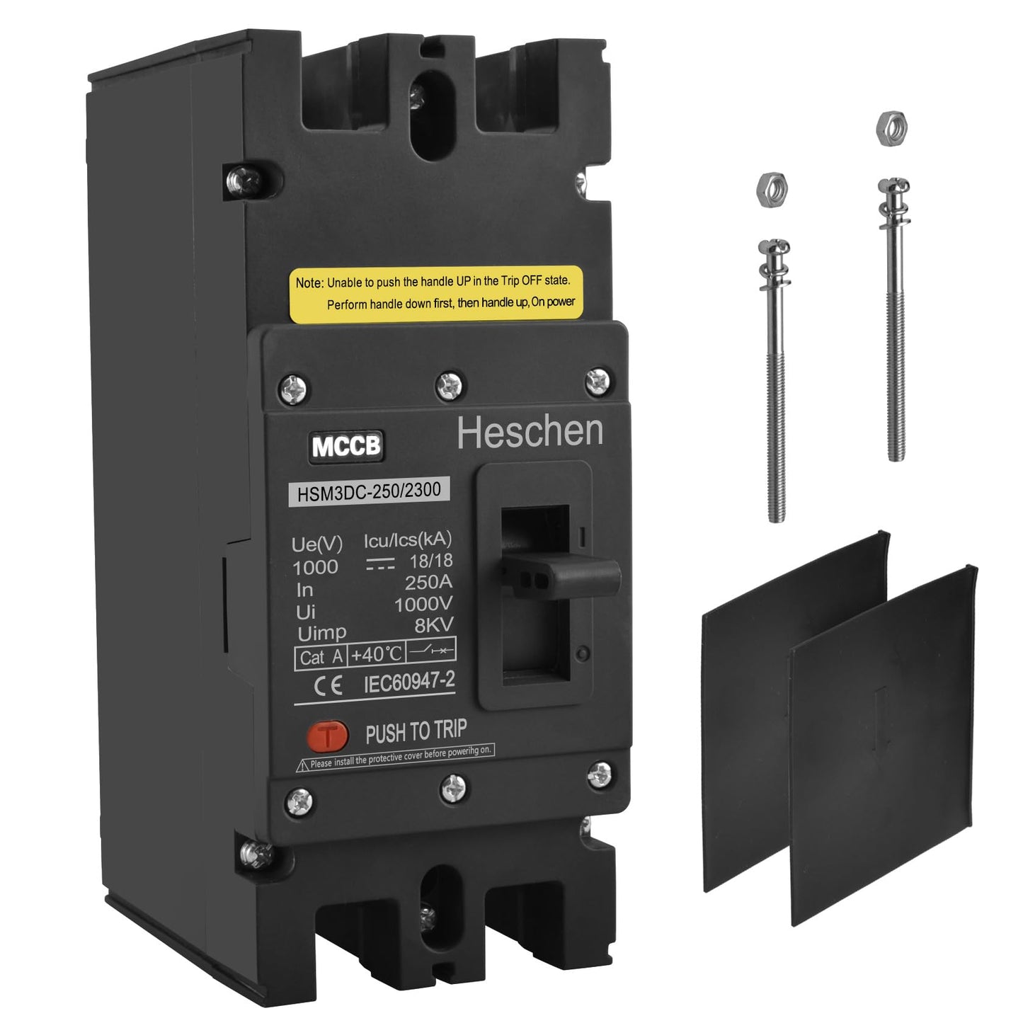 Intrerupator automat MCCB HSM3DC-250 Heschen + 2P DC1000V 250A PV