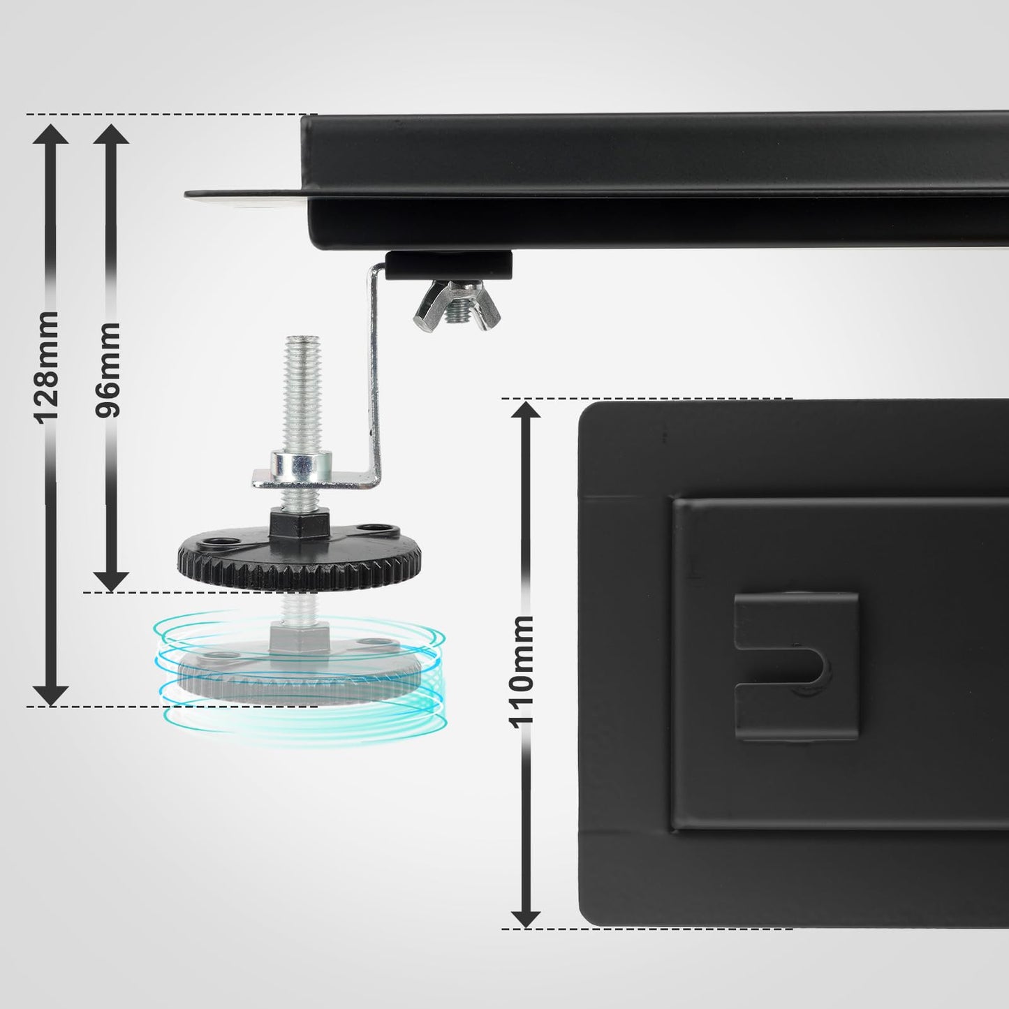 Sifon dus iYueMps IYM-FD-003-900mm otel inoxidabil 900mm negru