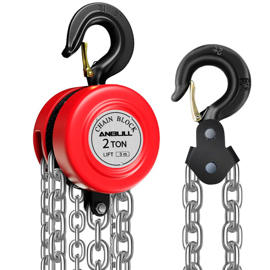 Palan manual Anbull 2T pentru ridicari sigure: 2000 kg, lant galvanizat