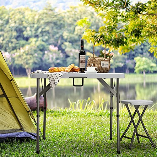 Masa plianta patrata 87 cm HollyHOME, alba, compacta pentru balcon si