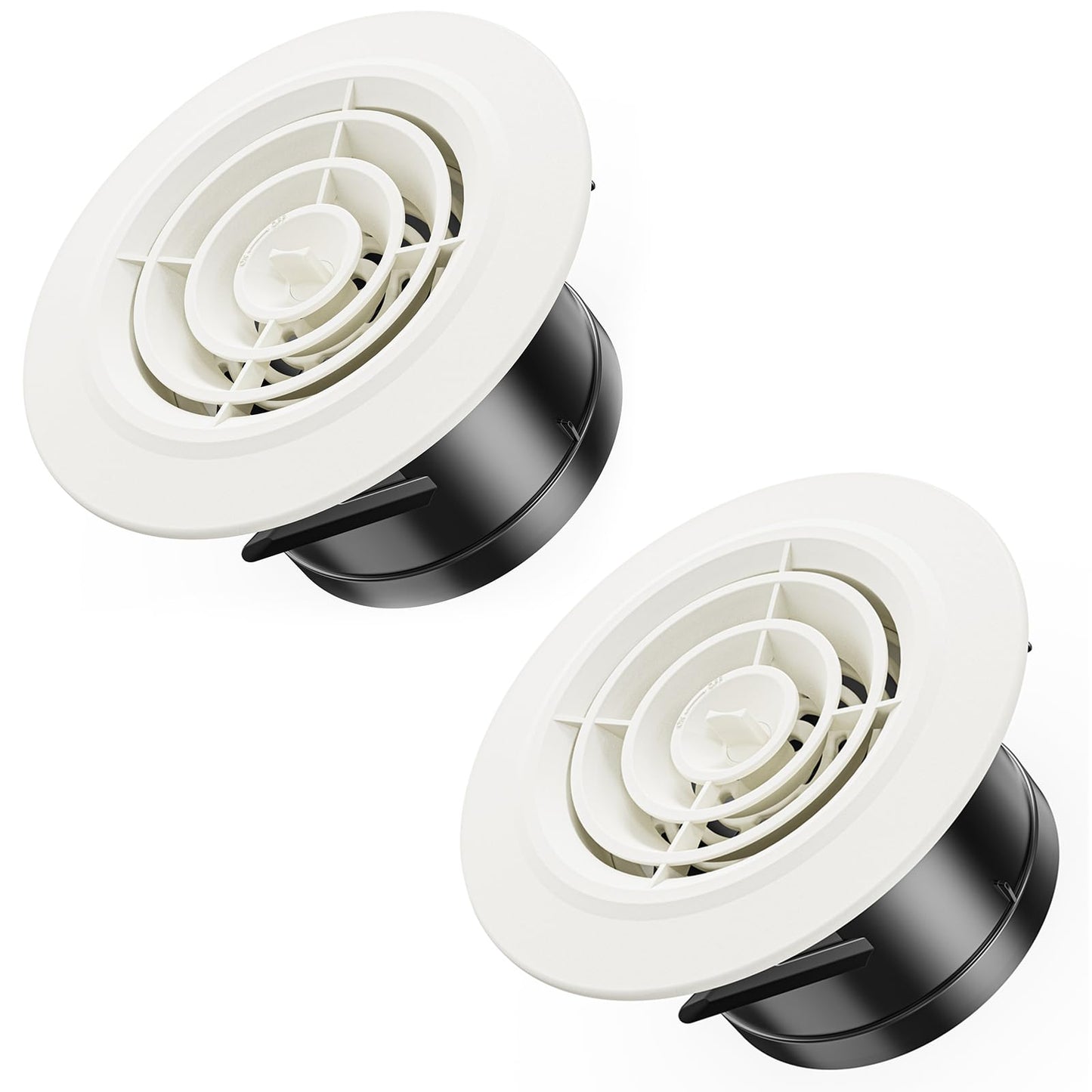 Grila ventilatie rotunda reglabila 100 mm + plasa insecte Hon&Guan, ABS