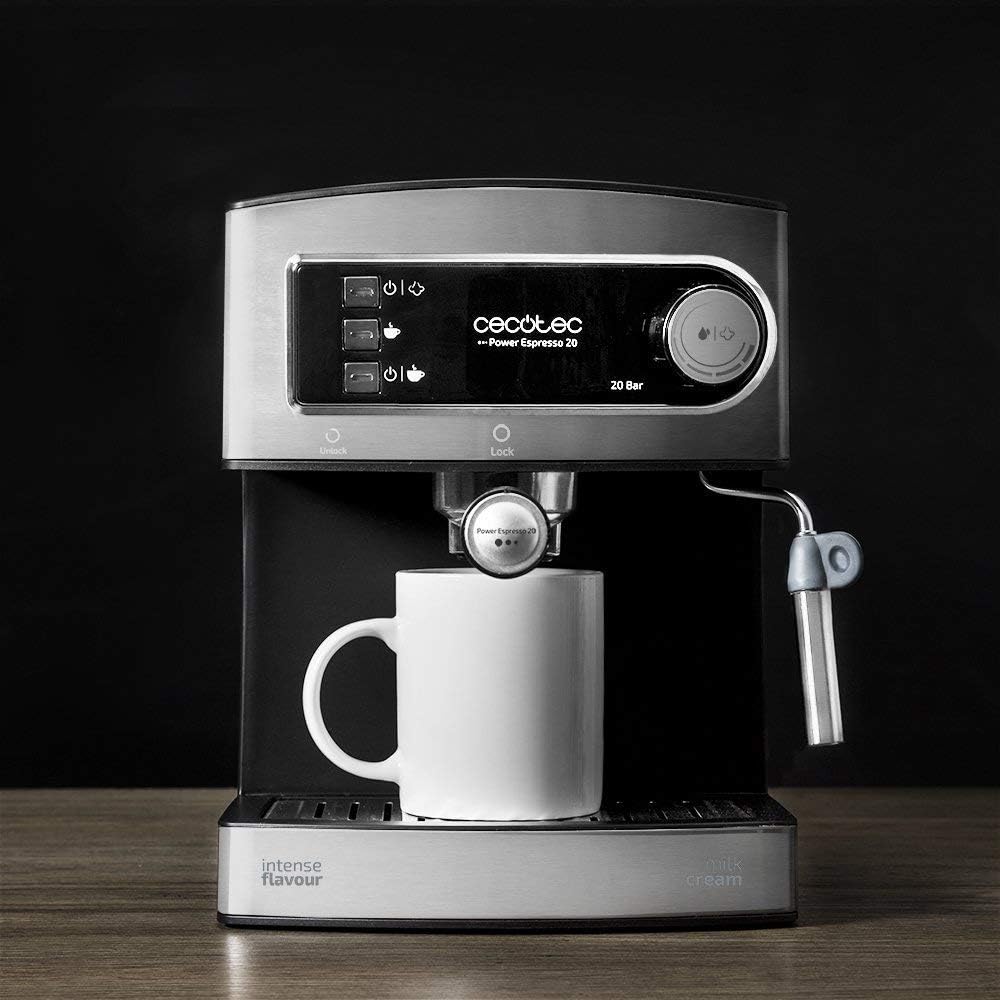 Espressor Cecotec Power Espresso 20, 850 W, rezervor 1.5 L, 20 bari
