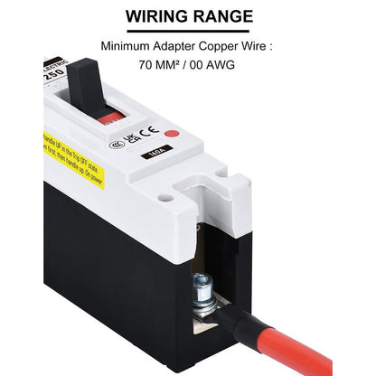 DIHOOL 160 A PV MCCB DC Isolator Switch, 1 Pole, DC250 V, Photovoltaic Compact Circuit Breaker for PV, Solar System, Solar Modules, Power System