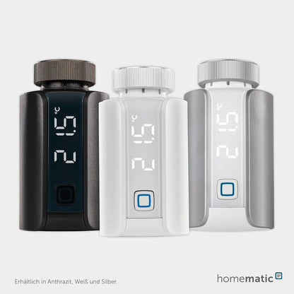 Termostat inteligent pentru calorifer Homematic IP Evo cu control prin aplicatie si comanda vocala