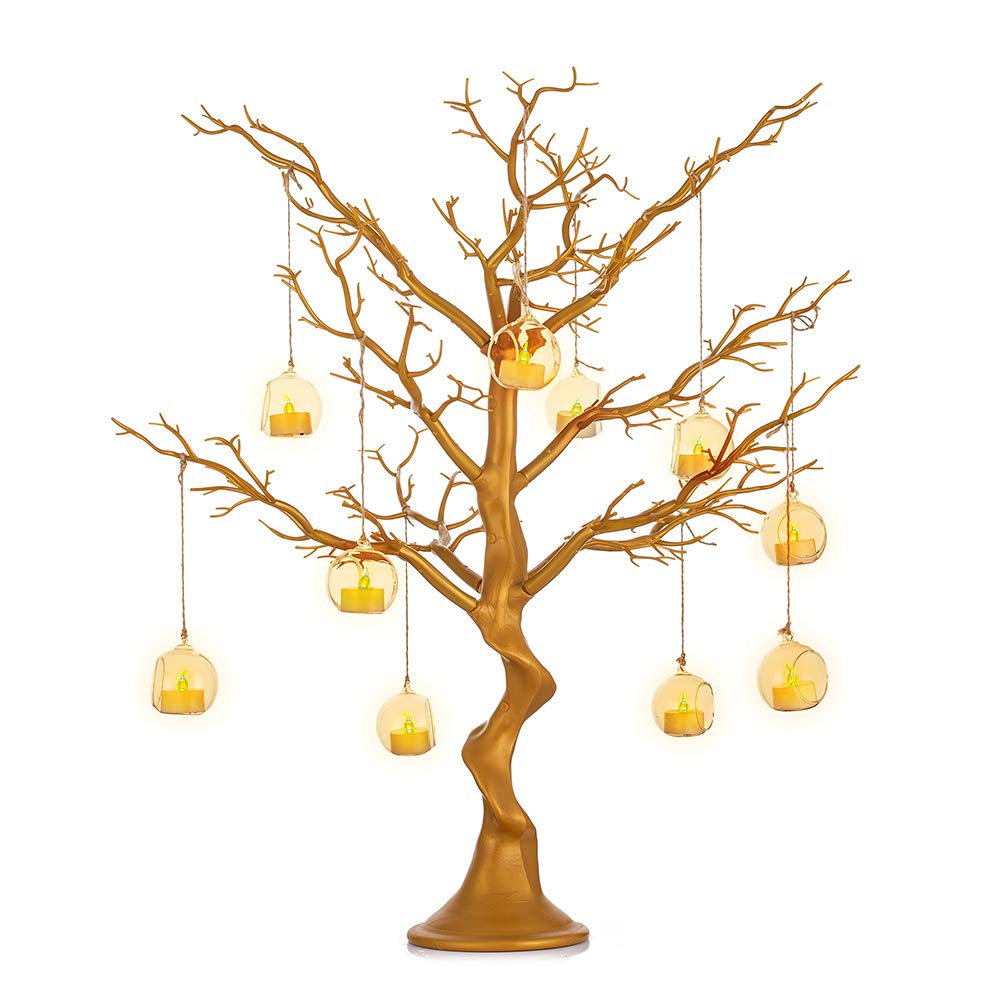 Brad decorativ NUPTIO Twig alb 75 cm pentru masa si vitrina