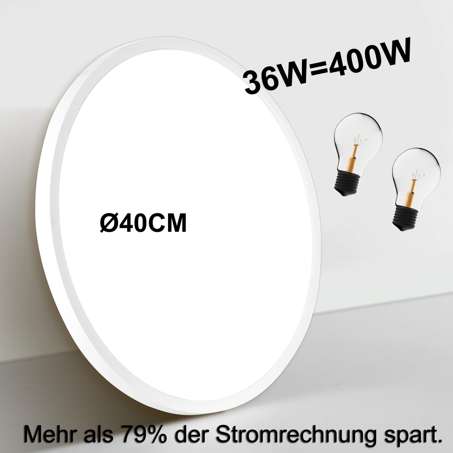Plafoniera MoonYard LED 40 cm 36W 3900 lm cu telecomanda