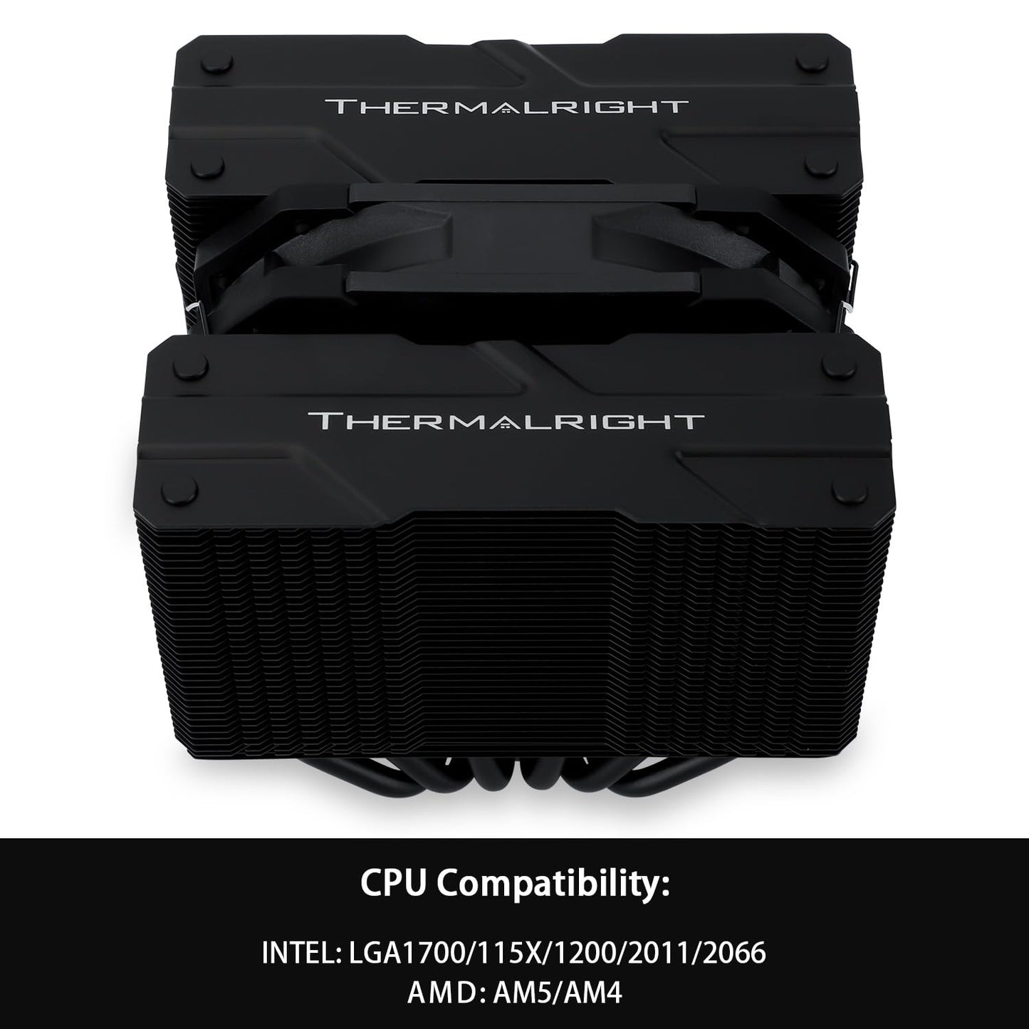 Thermalright Peerless Assassin 120 Mini Black CPU Cooler, 6 Heat Pipes AGHP Technology, with 120mm PWM Fan, 1500RPM Speed, for AMD:AM4 AM5/Intel LGA 1851/1700/1150/1151/1200/2011,PC Cooler