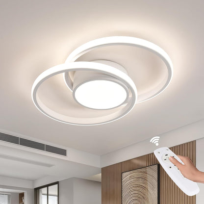 DELIPOP Ceiling Light LED Dimmable with Remote Control / App, 40 W Modern Ceiling Light Round White LED Lamp for Bedroom, Living Room, Kitchen, Dining Room