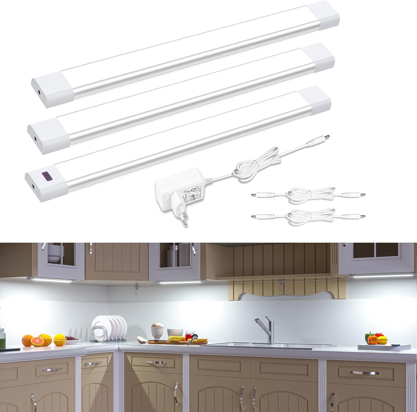 Banda LED WOBANE 60 cm cu senzor fara contact, 5 culori