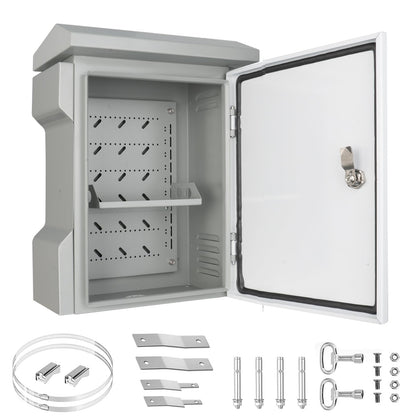 Cutie Electrica Exterior JUEDIFX IP65 Rezistenta la Apa Otel cu Gauri de Ventilatie 66.5x45x23 cm