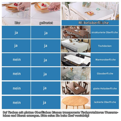 Fata de masa LAVOUP Transparent 2mm PVC 80 x 160 cm Rezistenta