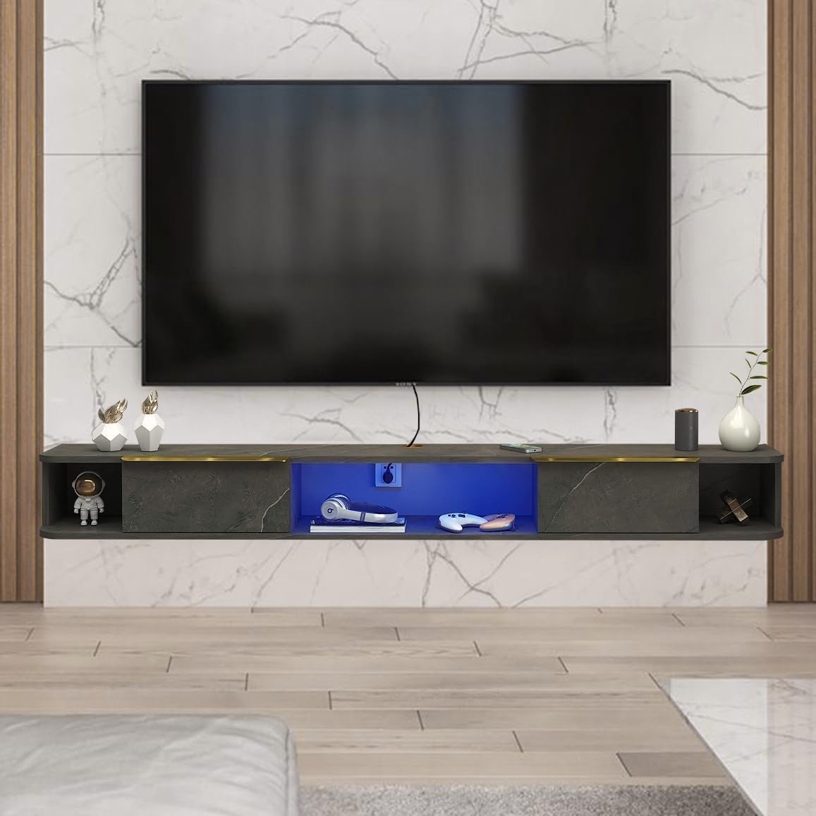 Mobilier TV Pmnianhua Hanging TV Unit LED 20 culori 180 cm