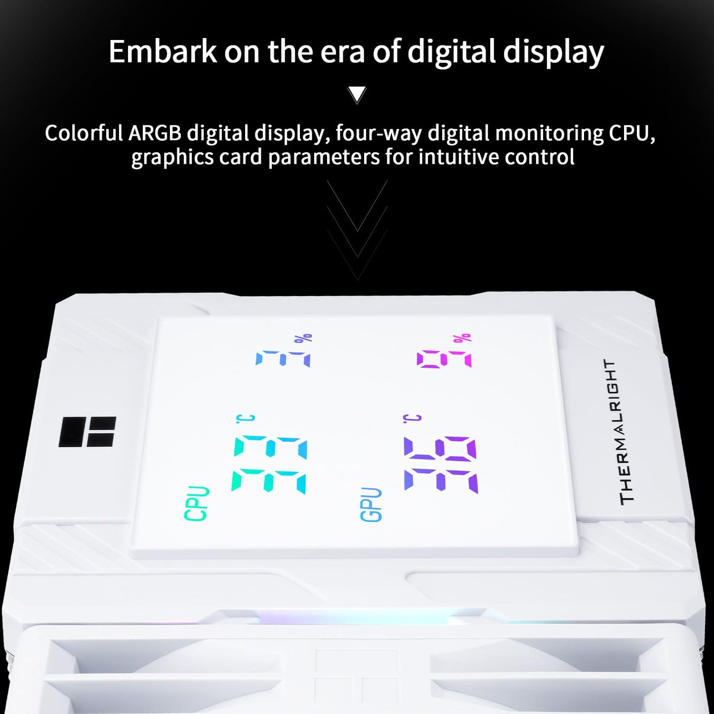 Thermalright Peerless Assassin 120 Digital ARGB White CPU Air Cooler, Digital Screen Top Cover,6 Heatpipes Computer CPU Cooler, for AM4/AM5,Intel LGA1700/1851/1150/1151/1200, PC Cooler-White ARGB
