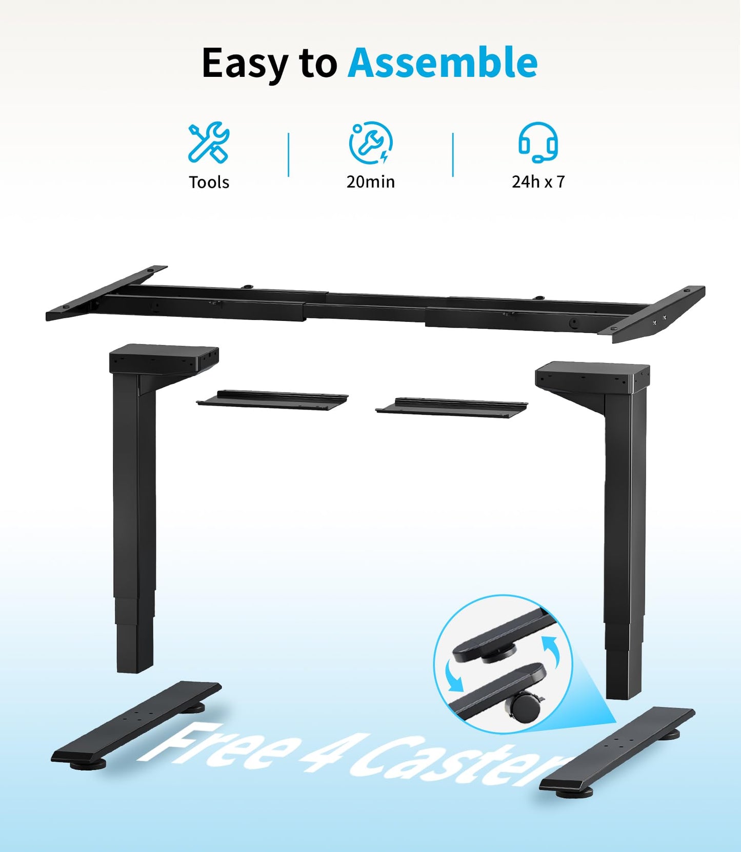Birou reglabil MAIDeSITe T2 Pro Plus 2 motoare, 125 kg
