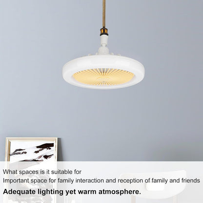 Ceiling Fan with Light & Remote Control, 10 30 W E27 Small Socket Fan, 3 Colours, 3 Wind Speeds, LED Fan Light with Aromatherapy for Garage, Cabinet, Kitchen