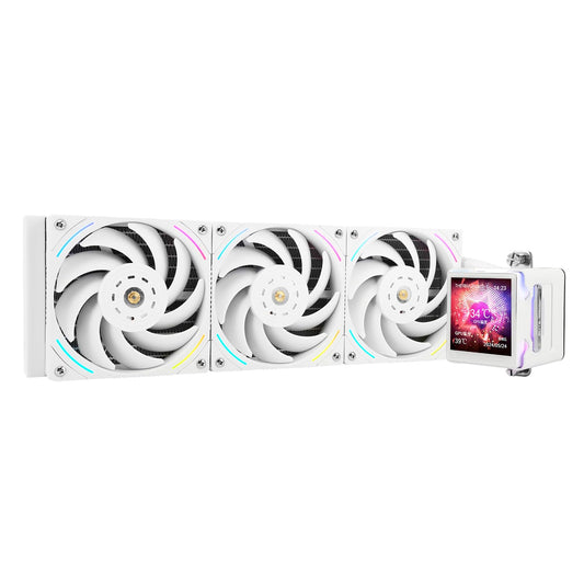 Thermalright Elite Vision 360 ARGB White CPU AIO Cooler,IPS LCD Screen with 320 * 320 Resolution,for AM5,Intel 1700/1851,High-performance CPU Water-cooler with 2.73in Removable Liquid Crystal Display