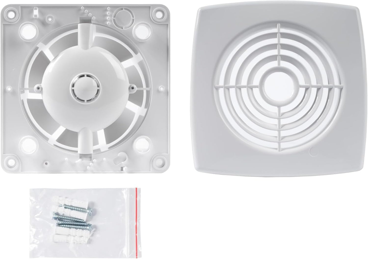 Vent Systems 100mm Electric Bathroom Fan - White - Wall, Ceiling Mounted - Low Noise Extractor Fan - Energy Efficient Fan for Home, Kitchen, Garage