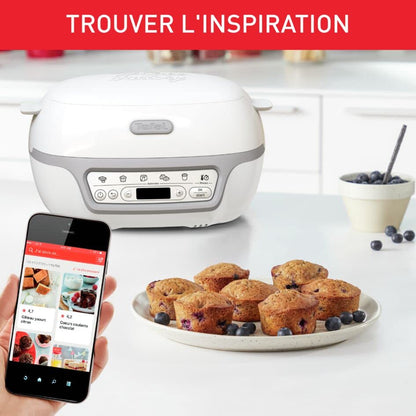 Aparat pentru prajituri Tefal Cake Factory Delices KD812110, argintiu, 5 programe automate si mod manual