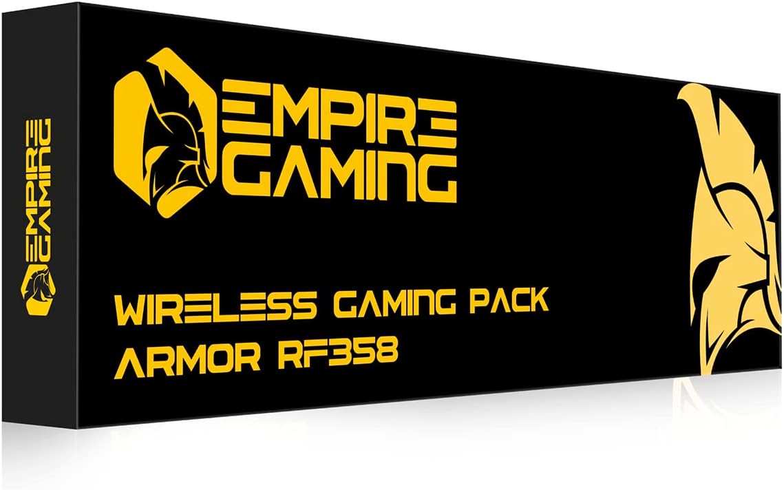 EMPIRE GAMING - Armor RF358 Wireless Pack - AZERTY Wireless Gaming Keyboard (French Layout) 2.4 GHz RGB - 2400 DPI Gamer Mouse - Mouse Pad - PC PS4 PS5 Xbox One/Series