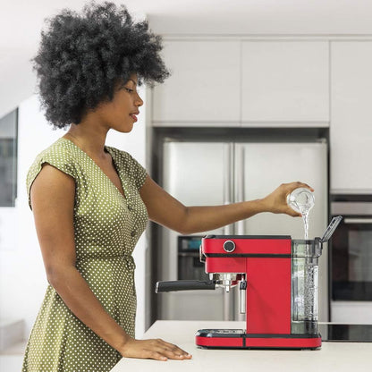 Espressor Cecotec Cafelizzia 790 Shiny Pro 1350W cu manometru, rosu